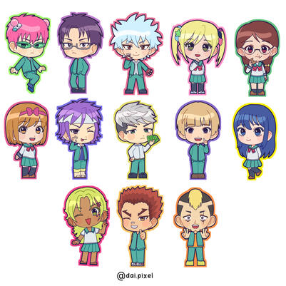 Saiki K Stickers